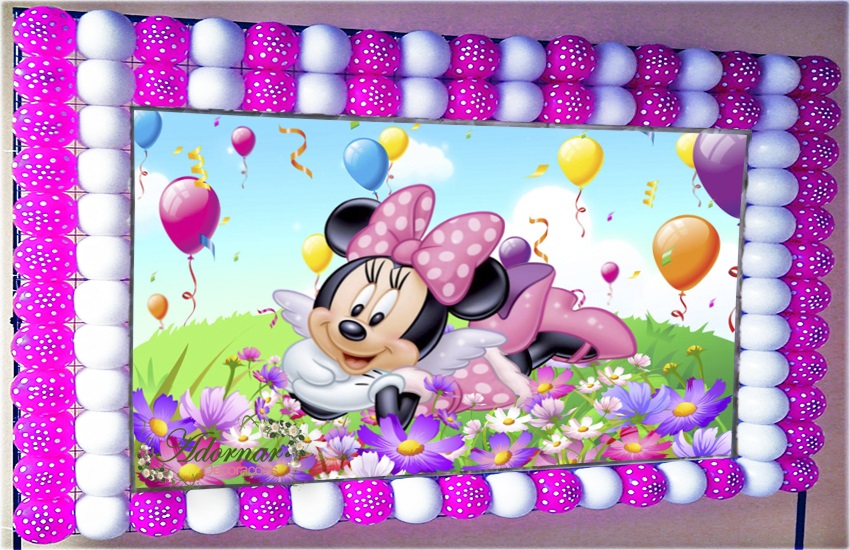 Aluguel-Decoração-Minnie-Rosa-Tema-Completo