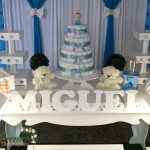 Aluguel Decoração Chá de Bebê Tema Menino Azul e Branco
