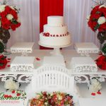 Aluguel Decoração Casamento Noivado Vermelho e Branco