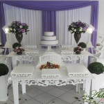 Aluguel Decoração Casamento Noivado Lilás e Branco
