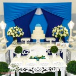 Aluguel Decoração Para Festa de 15 Anos Azul Claro e Azul Escuro