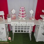 Decoração Kit Provençal Festa Chá de Bebê Kit Corujinha Rosa
