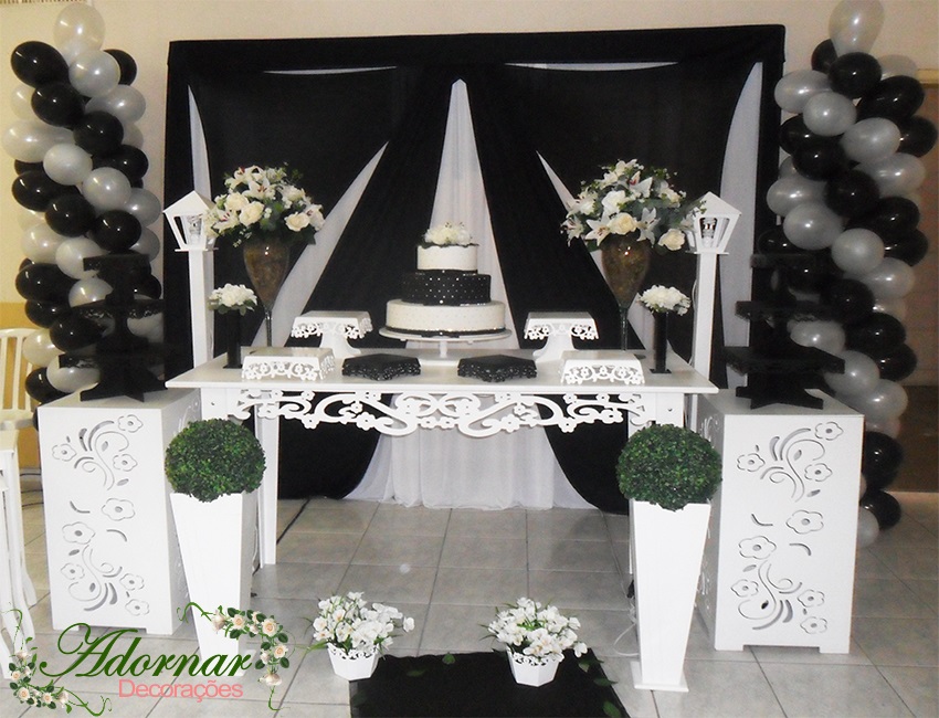 Decoração Casamento Preto e Branco