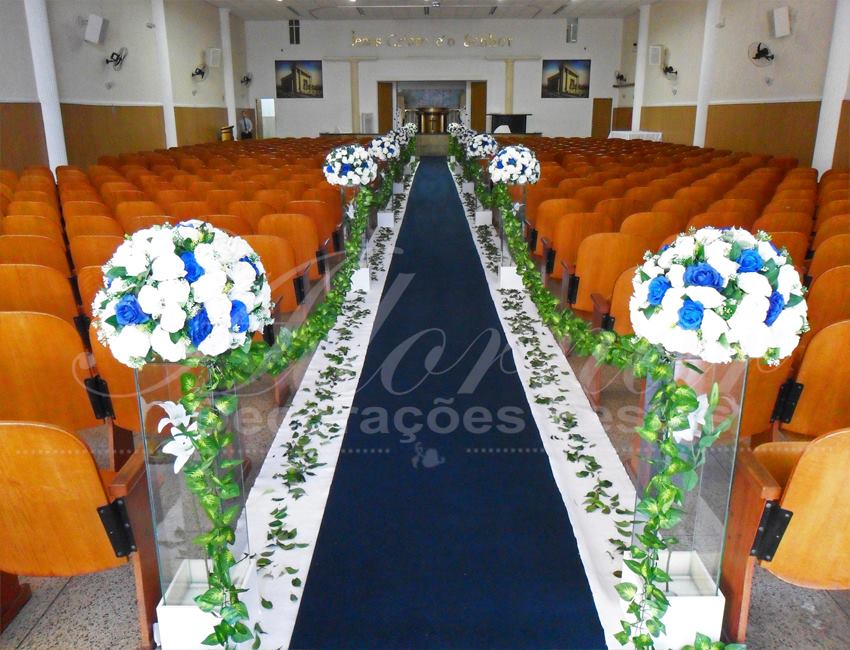 Decoração Casamento Azul e Branco