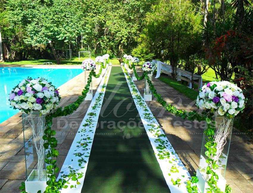 Decoração Casamento Lilás Roxo e Branco