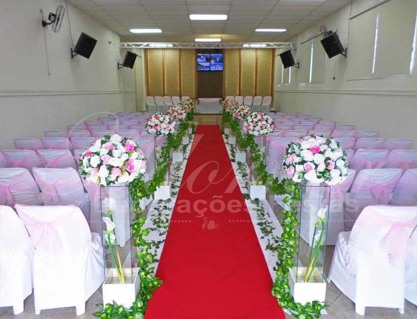 Decoração Casamento Rosa e Branco