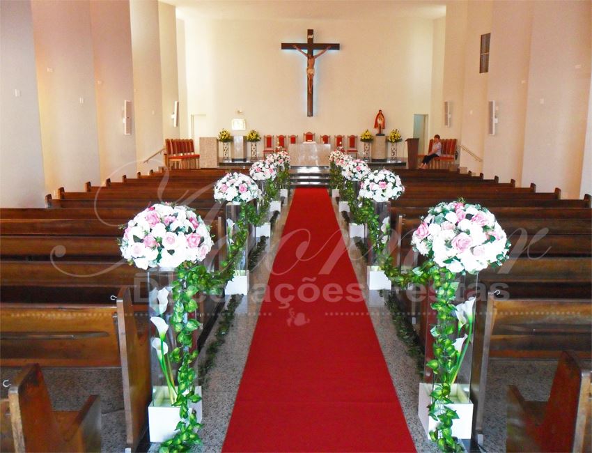 Decoração Casamento Rosa e Branco