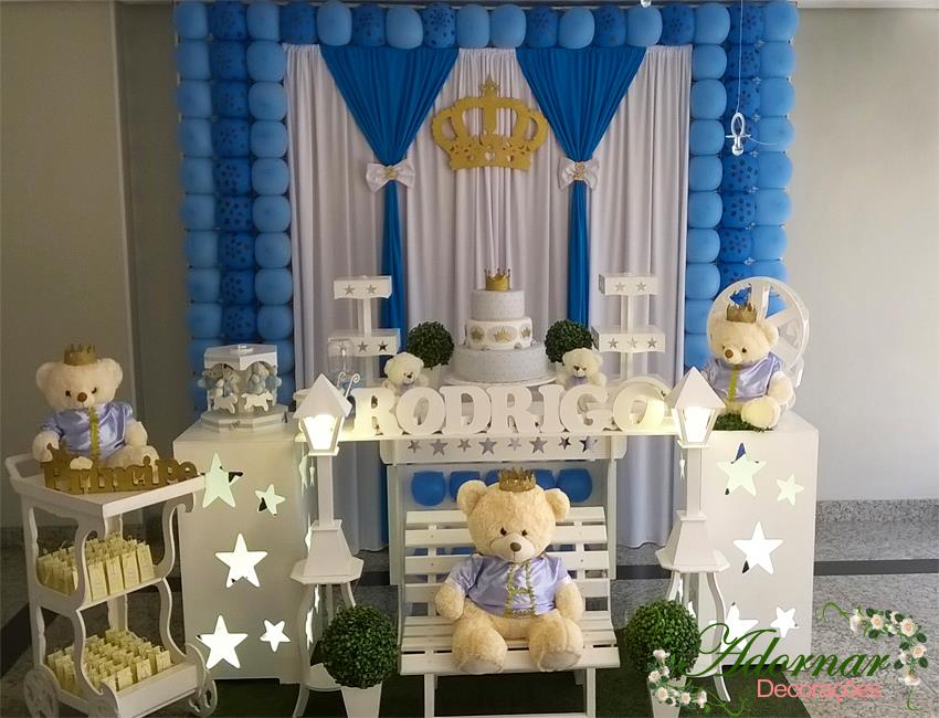 Decoração Chá de Bebê Urso Príncipe Azul