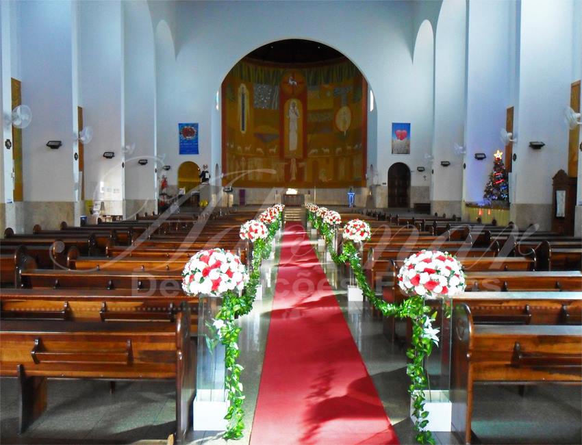 Decoração Casamento Vermelho e Branco