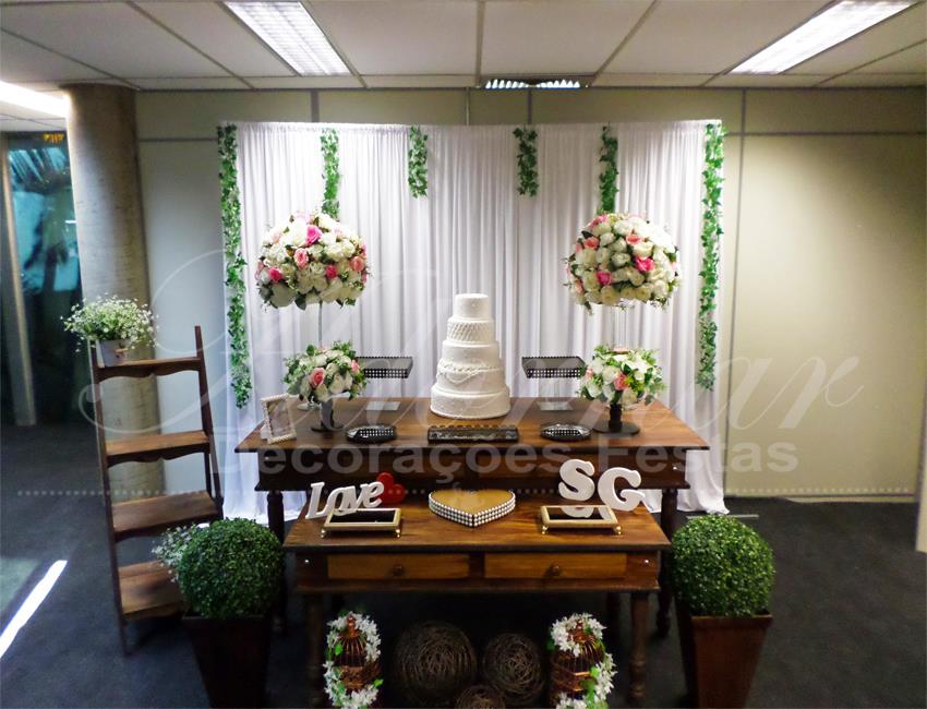 Decoração Casamento Rosa e Branco