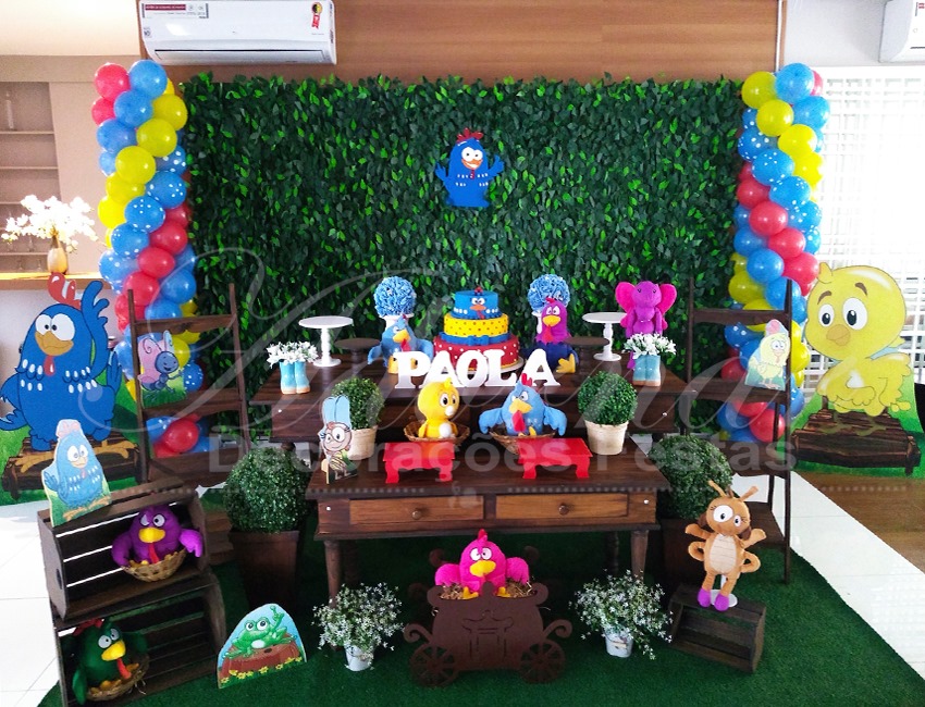 Decoração Galinha Pintadinha Rústico