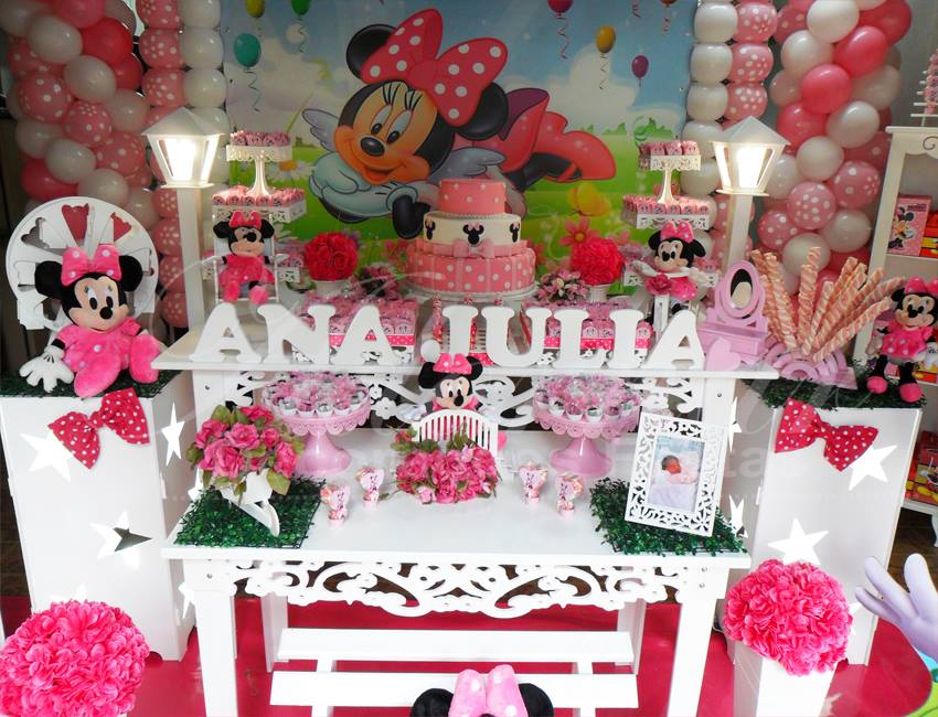 Decoração Minnie Rosa