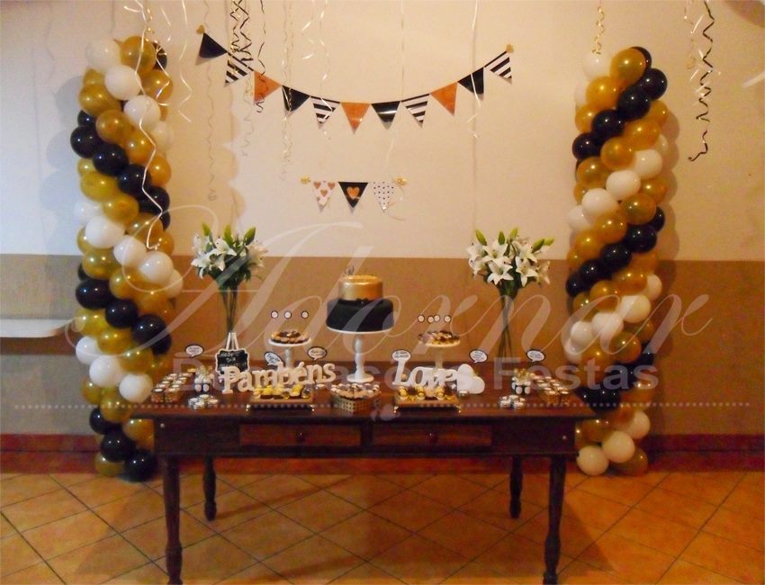 Decoração Aniversários Adulto Dourado