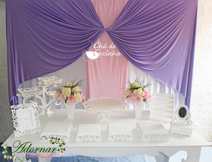 Decoração Chá de Cozinha Rosa e Lilás
