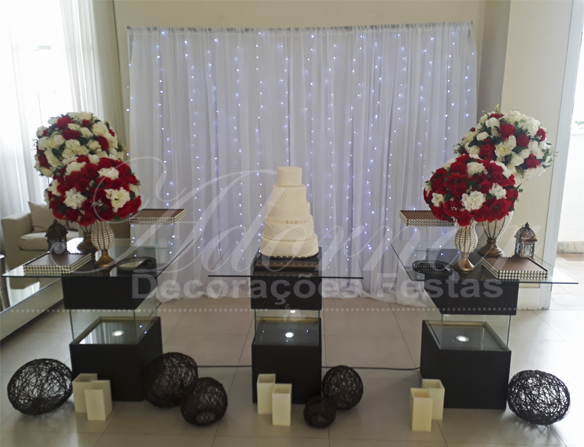 Decoração Casamento Vermelho e Branco