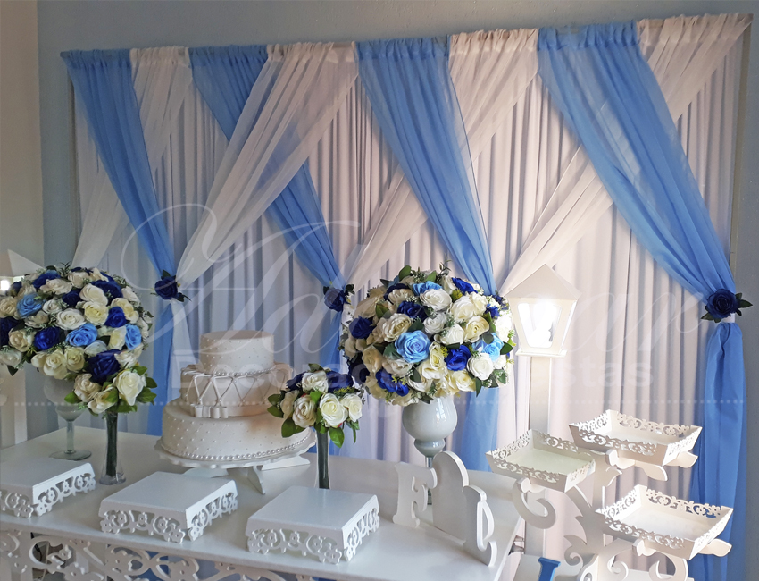 Decoração Casamento Azul e Branco