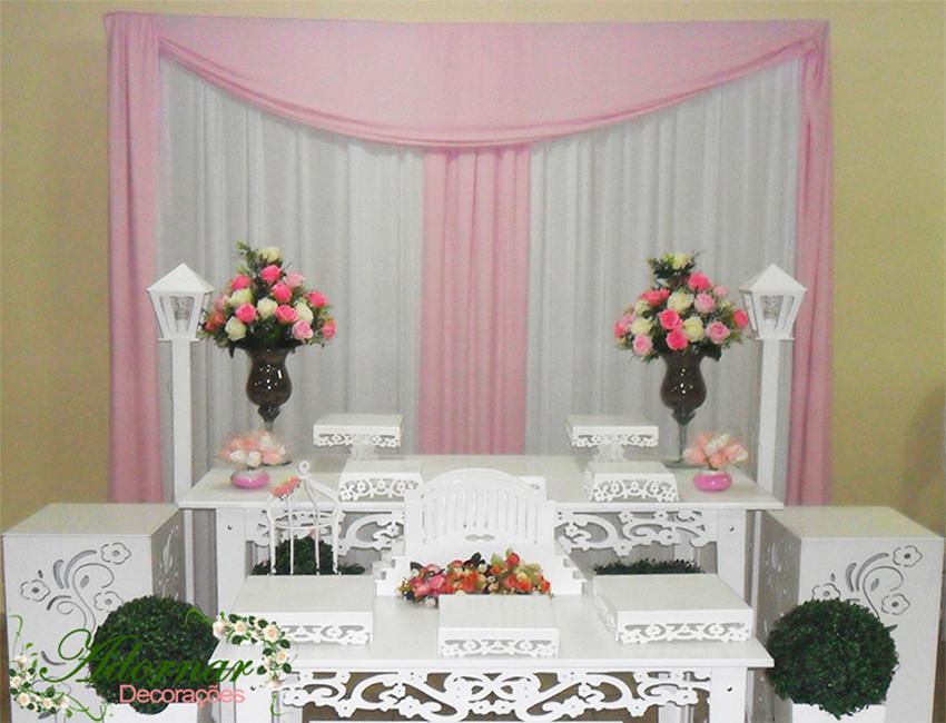 Decoração Casamento Rosa e Branco