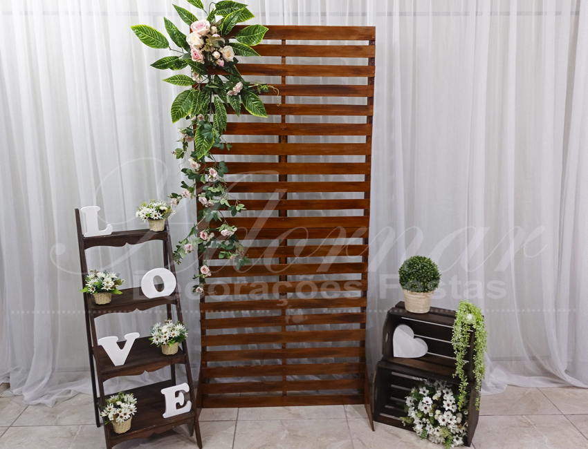 Decoração Casamento Noivado Com Painel de Pallet